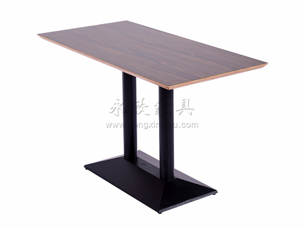 胡桃色钢木桌 CZ-GM029